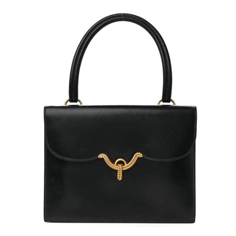 hermes vasco bag|HERMES Box Vasco Top Handle Bag Black .